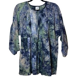 Cabi Woodstock Tie-Dye Button-Down Tunic